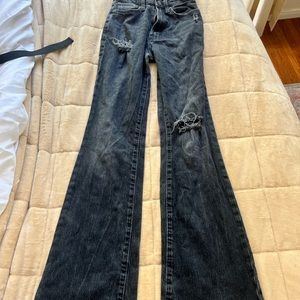 BDG high waisted black flare jeans size 25
